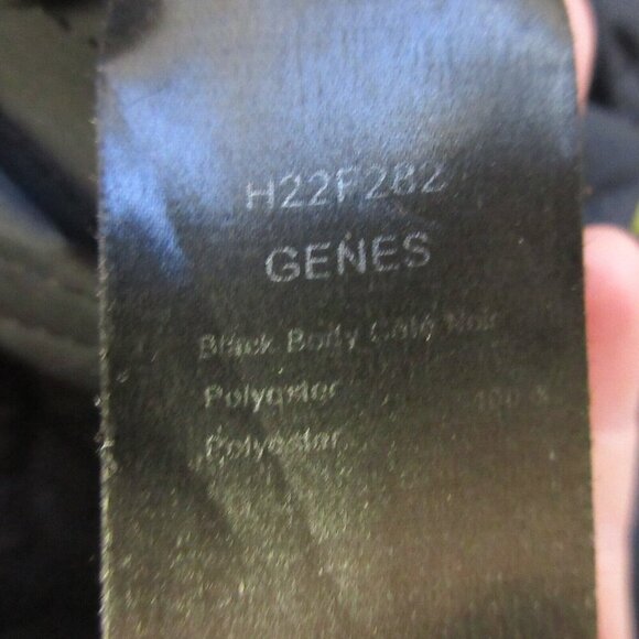 Anne Fontaine Genes Quilted Reversible Coat Women 40 Black Gold Long Luxury 1166 - Picture 5 of 16